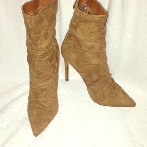 Sabrina Scrunch Bootie - Tan